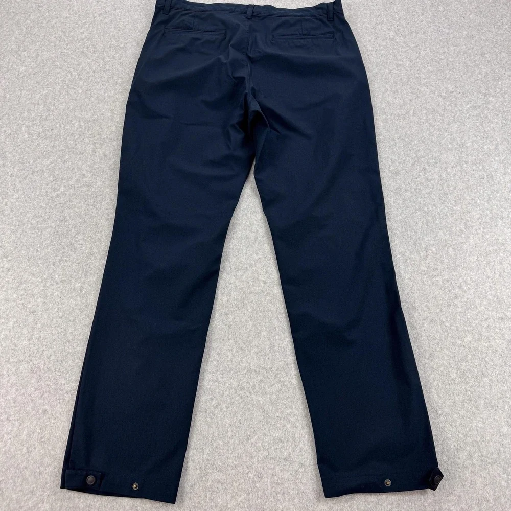 Banana Republic Aiden Pants Mens 33 Blue Microfiber Chino Travel Casual 34x31